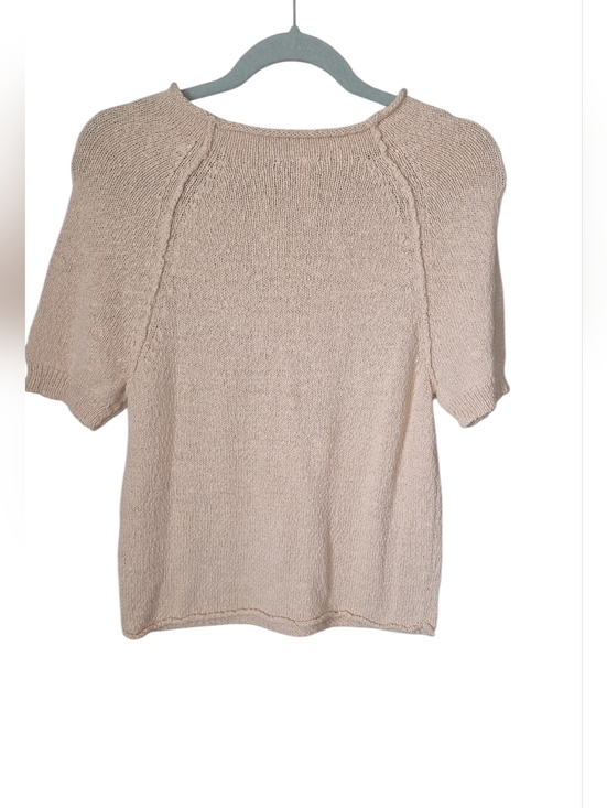 New ANTHROPOLOGIE PILCRO Short Sleeve Graphic Sweater Sunflower S - Picture 7 of 8